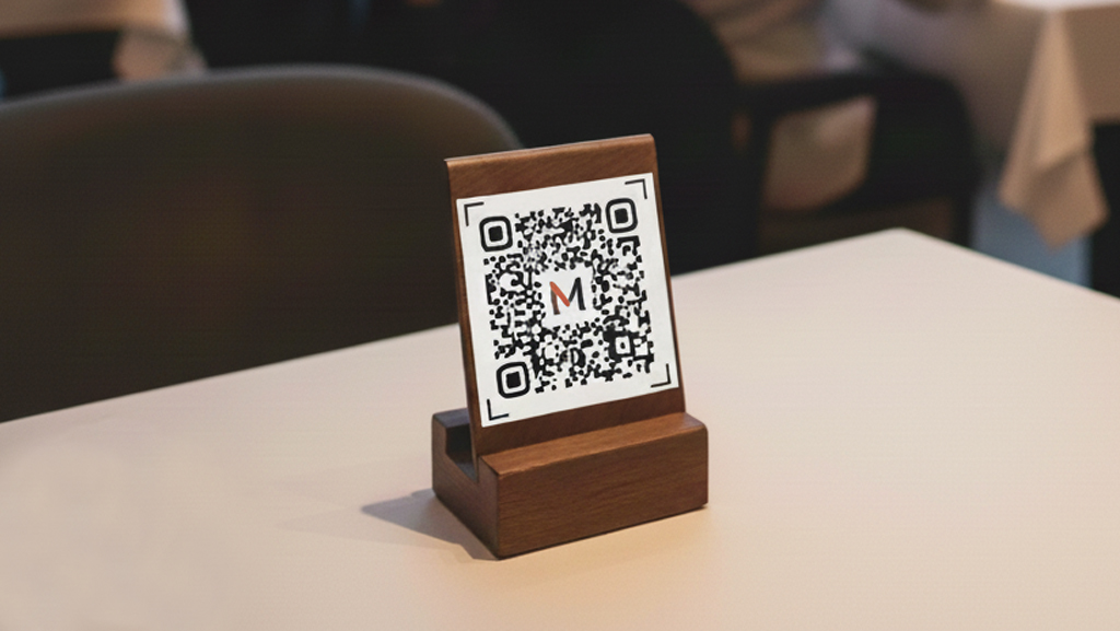 QR kod okutarak menüye bakan müşteri